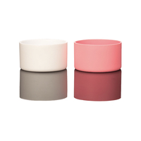 Housse de protection en silicone standard pour bouteille, blanche et rose, pour bouteille en verre de 75 mm de diamètre