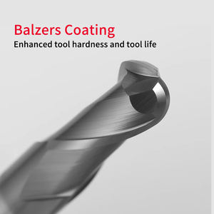 CHOWMASTER <span class=keywords><strong>A39</strong></span> Fraise à bout sphérique en carbure monobloc HRC70 2 cannelures pour acier trempé et fraisage de moules - Product Image 3