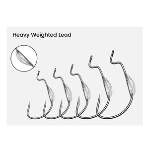 Oem Wogen Loden <span class=keywords><strong>Jig</strong></span> <span class=keywords><strong>Head</strong></span> Haak Onkruidloze Snoekbaars Vissen Rig Met Offset Lokken Enkele Of Dubbele Haak Voor Kabeljauwsoorten - Product Image 2