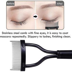 KINGMAS design ad arco per ciglia separatore a pettine per Mascara pennelli per definizione ciglia pettine applicatore con copertura - Product Image 5