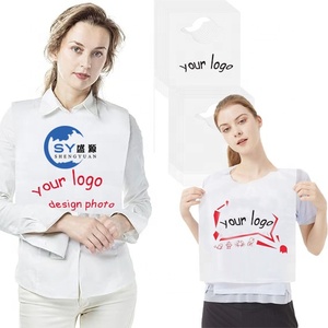 Bavoirs en plastique personnalisés <span class=keywords><strong>pour</strong></span> <span class=keywords><strong>homard</strong></span> avec poche anti-miettes, imperméables, à usage unique, protège-vêtements <span class=keywords><strong>pour</strong></span> la restauration - Product Image 1