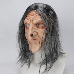 Masker Wajah dewasa lateks menakutkan, masker wajah dewasa, lateks menyeramkan, kepala mulut terbuka, rahang bergerak menakutkan - Product Image 1