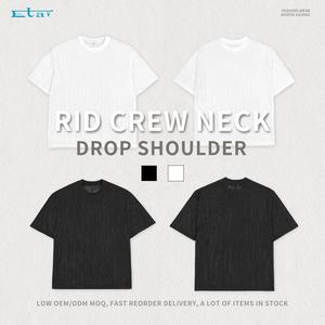 เสื้อยืดตาข่ายโชว์ไหล่สำหรับผู้ชายเสื้อยืดคอลูกเรือเข้ารูปแบบผ่อนคลาย - Product Image 5