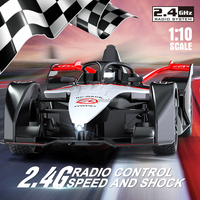 MZToys YY2043 Voiture RC 2.4G à l'échelle 1/10, direction flexible en plastique, véhicule de course sportif télécommandé haute vitesse pour enfants