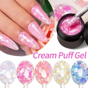 Vernis à ongles gel crème 5 ml, paillettes scintillantes colorées, gel pour manucure estivale, vernis à ongles UV qui s'enlève facilement - Product Image 3