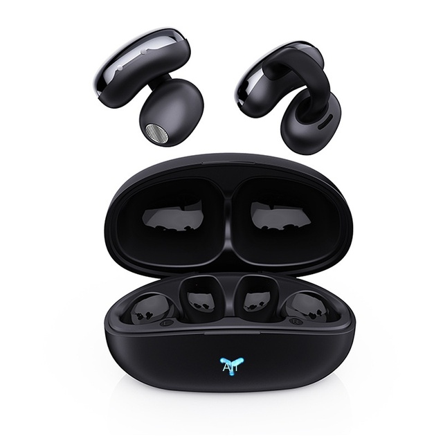 Ear Hook Wireless Neckband Sound Stereo Sport Air Bone Conduction Headphones Earphones with TF Card Slot