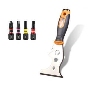 GEINXURN Outil <span class=keywords><strong>de</strong></span> <span class=keywords><strong>peintre</strong></span> 16-en-1, lame en acier inoxydable (épaisseur 1,2 mm), manche en plastique, type couteau plat, <span class=keywords><strong>grattoir</strong></span> à peinture, usage domestique DIY - Product Image 1