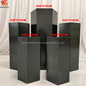 <span class=keywords><strong>Colonnine</strong></span> Esagonali in Metallo Nero per Matrimoni, Supporti per Esposizione, Supporti per Fiori in Ferro per Esposizione - Product Image 2