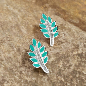 Orecchini a Perno a Forma di Foglia per Donne, Design Botanico, Accessori per Orecchie da Indossare Quotidianamente - Product Image 6
