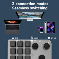 Teclado Mecánico Programable SIKAI de 12 Teclas y 4 Perillas, Teclado Numérico RGB Tri-Modo, Controlador de Atajos Personalizado para Edición de Video