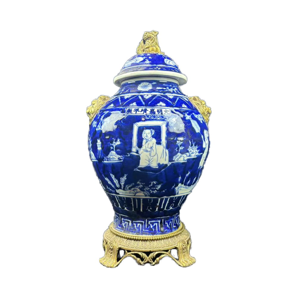 とし　中国陶磁器　成化　明代 ドラゴン装飾 陶器花瓶 Ming-Dynasty-Antique-Chinese-