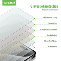 3 packs de protecteurs d'écran en verre trempé anti-chocs pour iPhone 17 16 15 14 13 12 Pro Max Plus
