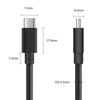 Câble USB Type-C vers C avec conducteur en cuivre étamé, blindage tressé, gaine en PVC pour la charge des appareils photo, des lecteurs de codes-barres et des imprimantes