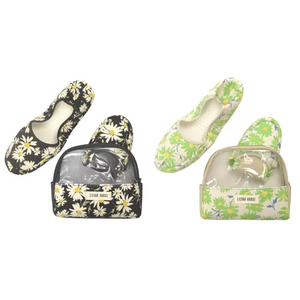 Pantoufles d'intérieur en pur coton, légères, à motif floral, portables - Product Image 1