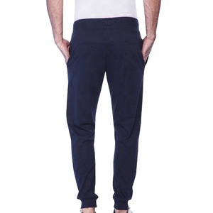 Wholesale Men's <b>Drawstring</b> Sports Pants Custom Navy Blue Jogger <b>Trousers</b> - Product Image 4