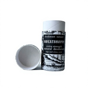 Tube en carton kraft blanc biodégradable et écologique pour emballage de déodorant, finition invisible pour conteneur de baume à lèvres - Product Image 1