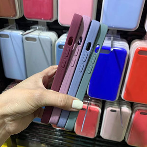 เคสซิลิโคนเหลว,เคสโทรศัพท์พร้อมโลโก้ของแท้สำหรับ iPhone 12 11 XR X 6 7 <span class=keywords><strong>8</strong></span> - Product Image 4
