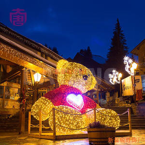 Iluminación decorativa LED 3D personalizada con motivo de oso de peluche IP65 para interiores, Navidad, festivales, jardines y exteriores. - Product Image 1