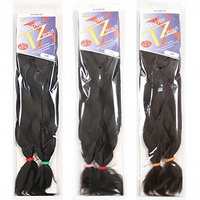 Europe, Amérique et Afrique - Commerce extérieur - Style africain - Tresses universelles multicolores - Crochet - Fil haute température - Grandes tresses volumineuses et lâches - Taille moyenne réglable