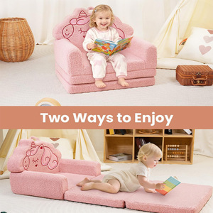 Giving Tree <b>Kids</b> <b>Sofa</b> Bed 53.1 In Foldable With Handrails For Toddlers And Children Nap Or Reading Area - Product Image 3