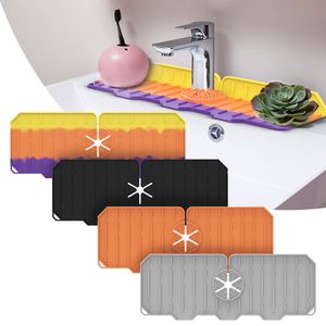 Tapis absorbant en silicone personnalisé pour robinet, support pliable pour éponge, égouttoir d'évier, protection de comptoir de salle de bain et de cuisine, vente en gros - Product Image 6