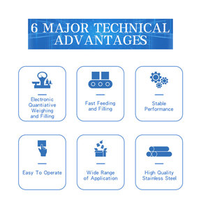 50-2500gr Granules Machine de remplissage de pesage automatique Graines Noix Haricot Poudre Machine d'emballage Café Machine de remplissage automatique - Product Image 6