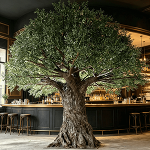 Arbre d'<span class=keywords><strong>olivier</strong></span> artificiel sur mesure 4,5*5,5m, ultra réaliste, amovible et facile à installer, livraison porte-à-porte pour la décoration d'hôtels et <span class=keywords><strong>de</strong></span> cafés design - Product Image 4
