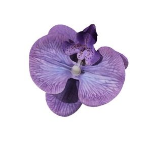 Petite tête d'orchidée Phalaenopsis artificielle en soie, accessoire de coiffure de mariée, pince à cheveux pour mariage - Product Image 5