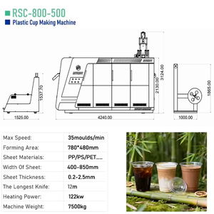 High Speed Automatic Bioplastic <strong>Cups</strong> Bowls Plates Making <strong>Machine</strong> Pressure Forming <strong>Machine</strong> - Product Image 2