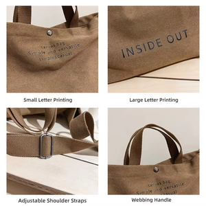 Borsa a tracolla moda <span class=keywords><strong>uomo</strong></span> donna Design all'ingrosso Custom Tote Tote in tela con loghi - Product Image 3