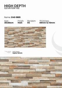 Elevaciones de Textura de Lujo Contemporáneo con Azulejos de Porcelana de Alta Densidad con Acabado Mate de 300x600 mm - Product Image 2