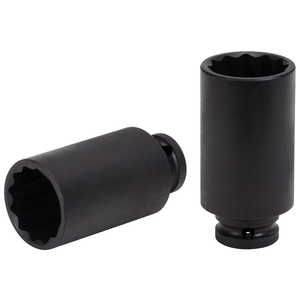 Zócalo de impacto de 12 puntos de 1/2 ", 32mm, acabado cromado, llave de vaso profundo de grado DIY para reparación de mantenimiento, soporte OEM personalizable - Product Image 1