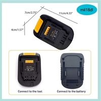 Adaptateur de batterie URUN mil18dl pour batterie Milwauke M 18 18V convertir en batterie DewaltS 20V Lithium-ion outils sans fil
