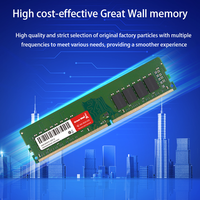 Mémoire DDR4 Great Wall 3200Mhz pour PC de bureau et portable, fonction ECC, emballage en vrac, compatibilité AMD disponible, capacités 2GB, 4GB, 8GB, 16GB