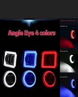 Projecteurs LED Moto JPAD Angel Eye Haute Intensité, Feux Auxiliaires Carrés à 3 Lentilles pour Pare-chocs Avant de SUV, Modèle de Modification
