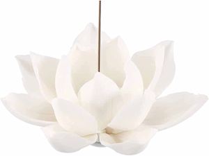 Portacandele in <span class=keywords><strong>Ceramica</strong></span> Bianca Pura a Forma di Fiore di Loto all'Ingrosso - Product Image 3
