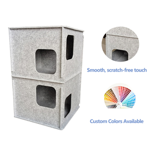 Soft Modern Felt <strong>Cat</strong> Cave House Round <strong>Egg</strong> <strong>Shape</strong> Pet <strong>Bed</strong> with Tunnel Multi-Style Indoor <strong>Cat</strong> <strong>Bed</strong> for Comfort Play - Product Image 2