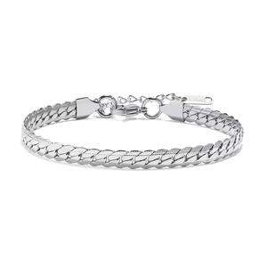 Pulsera de Cadena Cubana de 6mm para Hombre, con Grabado Geométrico, Baño de Oro y Estilo Moderno con Circonitas - Product Image 4