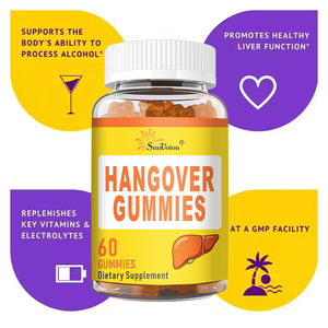 Integratore Naturale Globale per <span class=keywords><strong>la</strong></span> Pulizia del Fegato e Sollievo da Hangover (Anti-alcol) - 60 Gommose Anti-Intoxicazione - Product Image 2