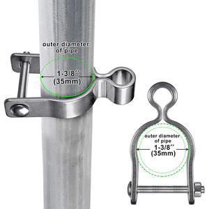 Kit d'installation de charnières de porte de grange en acier inoxydable 304 - Fixation murale - Charnière à pince pleine surface - Design industriel - 6 mm - Product Image 1