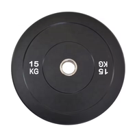 Ensemble de plaques de poids de pare-chocs en caoutchouc noir en gros d'usine Kgs Gym Fitness poids libres