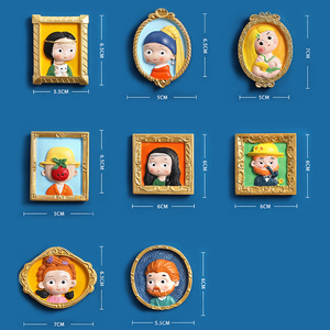 세계적으로 유명한 액자 아트 데코 냉장고 자석 창의적인 냉장고 스티커 맞춤형 레진 3D 냉장고 자석 액자 - Product Image 6
