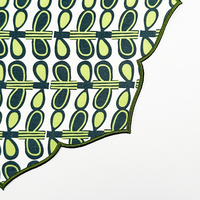 Napperons géométriques festonnés Lotus, style Mid-Century Modern, imprimés et tissés, pour la décoration de tables bohèmes, de dîners et de fêtes de mariage