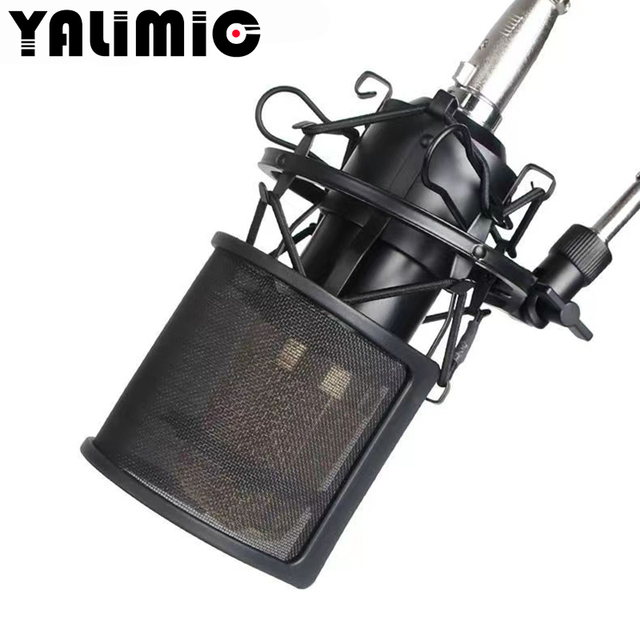 U-Type Bop Net with Microphone Cover and Sponge Set Microphone Accessory for Singing Made of Foam Metal Plastic