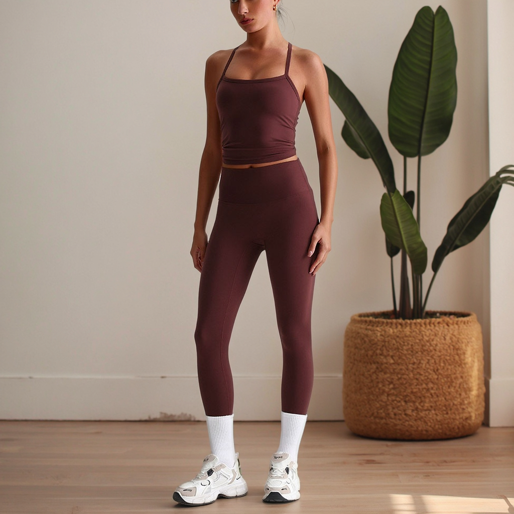 Wholesale Workout High Waisted Yoga Leggings 2 Piece Yoga Set Fitness Wear Sports Suits Yoga Sets for Women