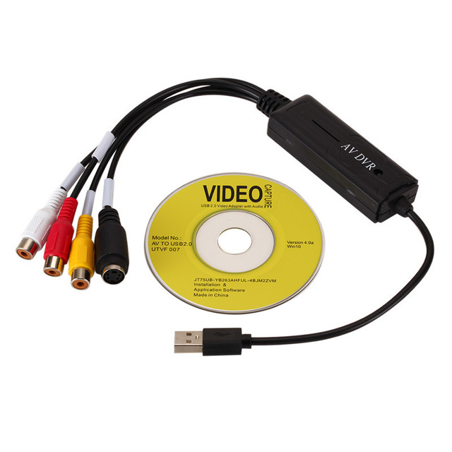 Audio AV Adapter 1CH USB 2.0 Video Capture Card or Computer/CCTV Camera TV AV Grabber Capture