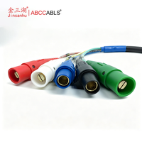 Cable de Alimentación Camlock de 5 Hilos ABCCABLS para Entretenimiento en Escenarios, Cable Cam-Lock con Código de Color Rojo, Blanco, Azul, Negro y Verde