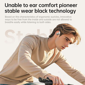 Écouteurs sans fil BT V5.4 OWS de haute qualité, forme de flux sableux, véritable son stéréo portable, écouteurs OWS - Product Image 6