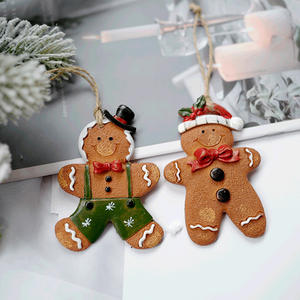 Décorations de Noël Résine Gingerbread Man Petit Pendentif Pendentif Peint à la Main Approvisionnement transfrontalier - Product Image 4