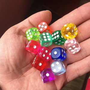 Juego de dados de piedras preciosas atractivas dados de plástico coloridos y baratos para jugar - Product Image 5